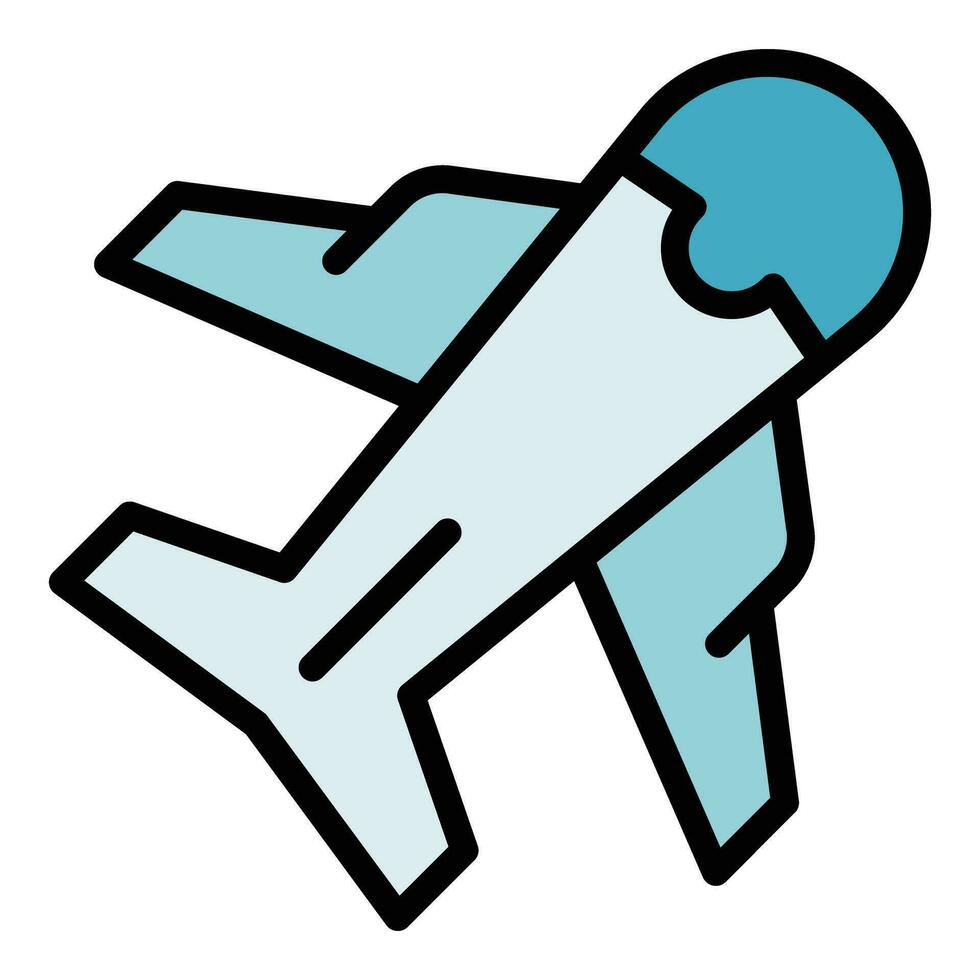 Airplane delivery icon vector flat