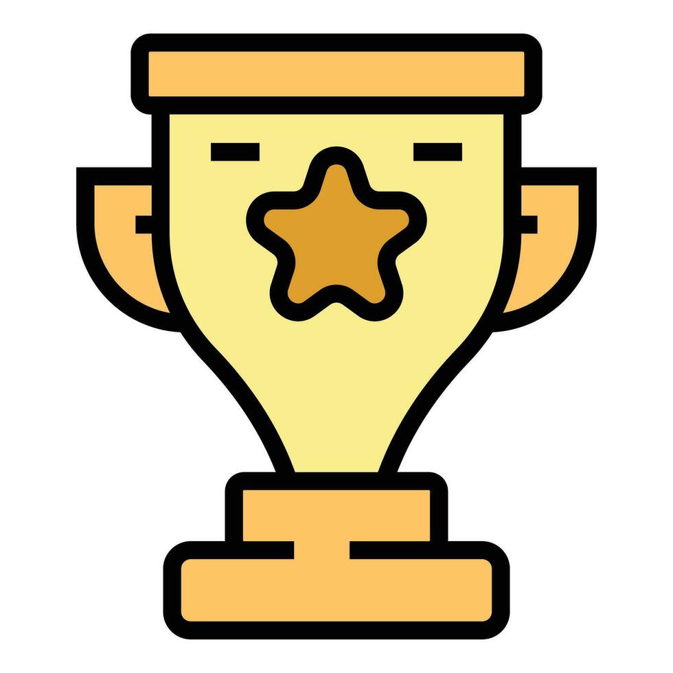 Training cup icon vector flat