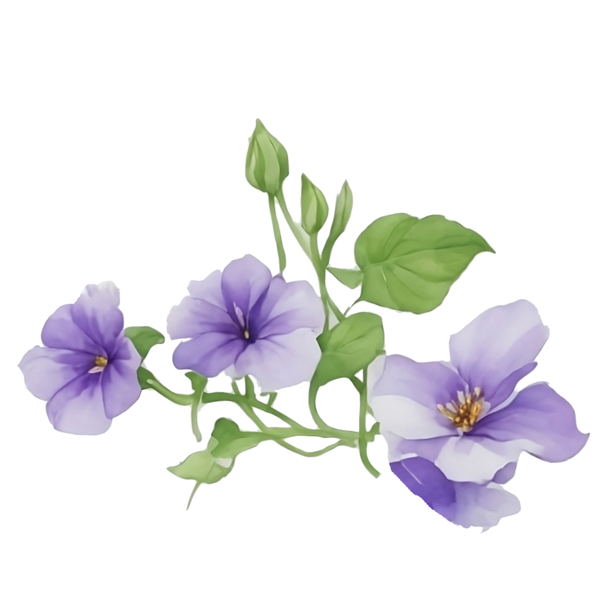 Purple or violet Morning glory flower clip art or sticker 27153346 PNG