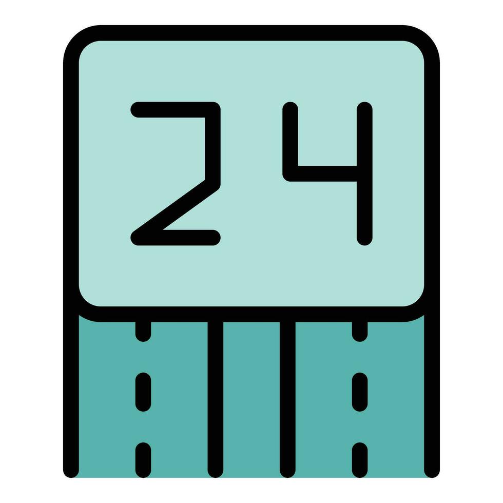 City time zone icon vector flat