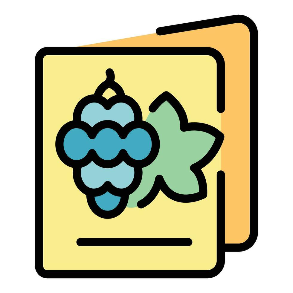 Wine menu icon vector flat