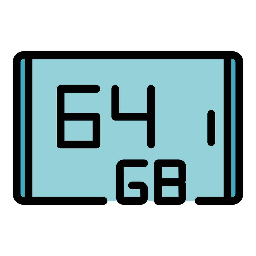 Big data storage icon vector flat