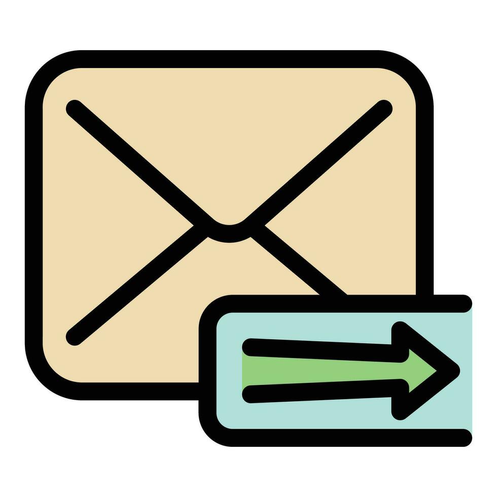 Send cv email icon vector flat