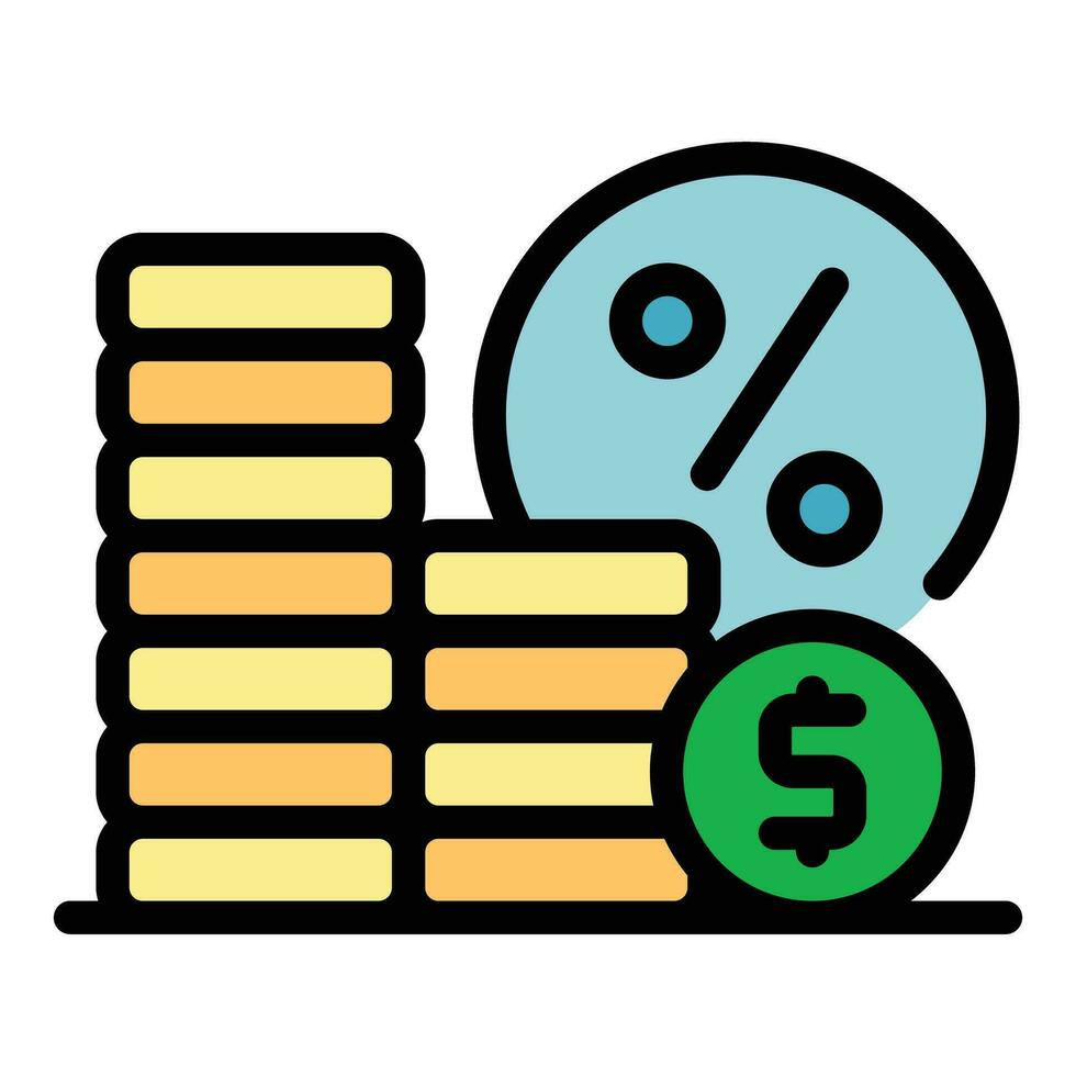 Credit payment loan icon vector flat