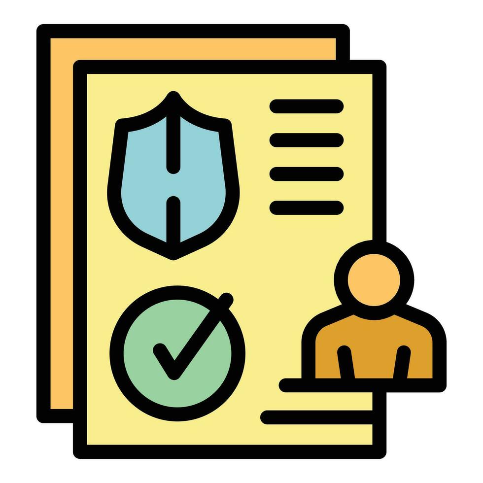 Data patent icon vector flat