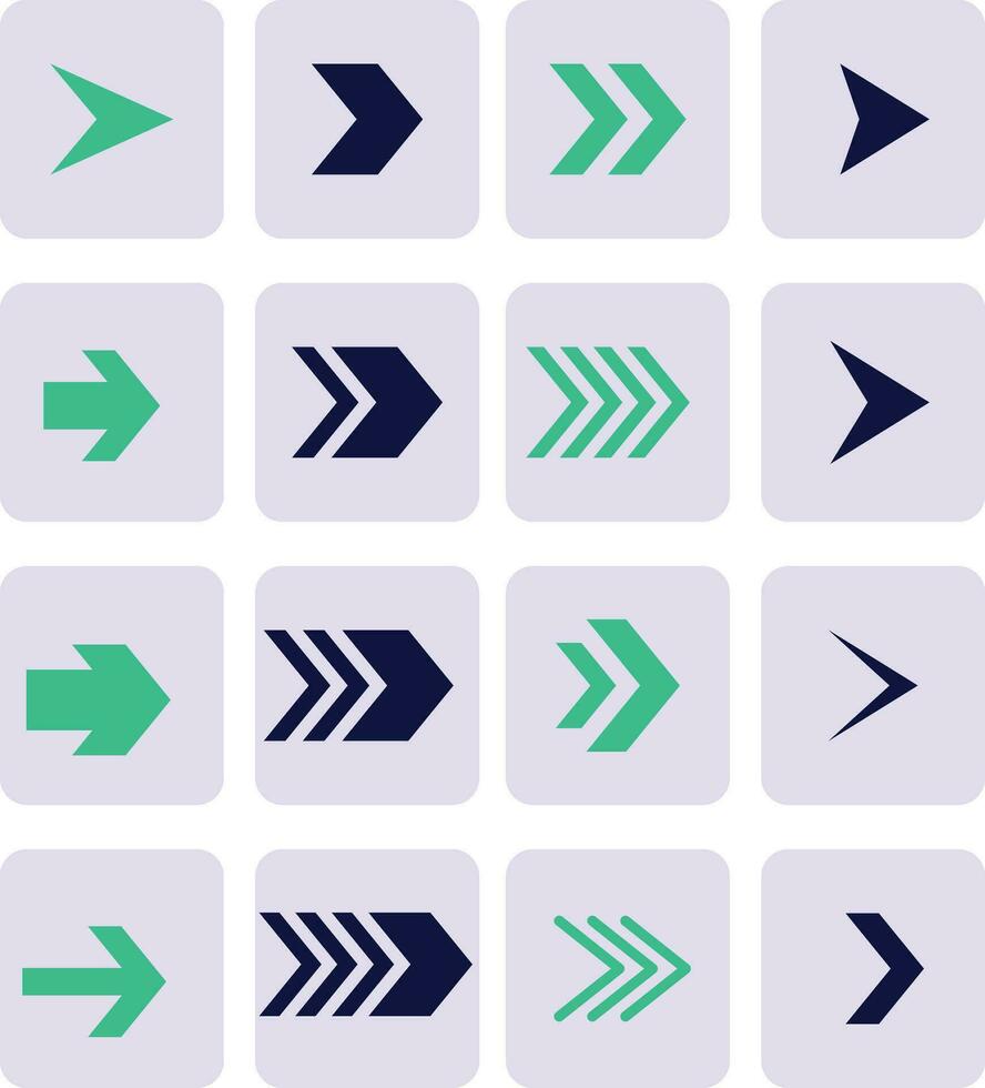 Set of directional arrows vector