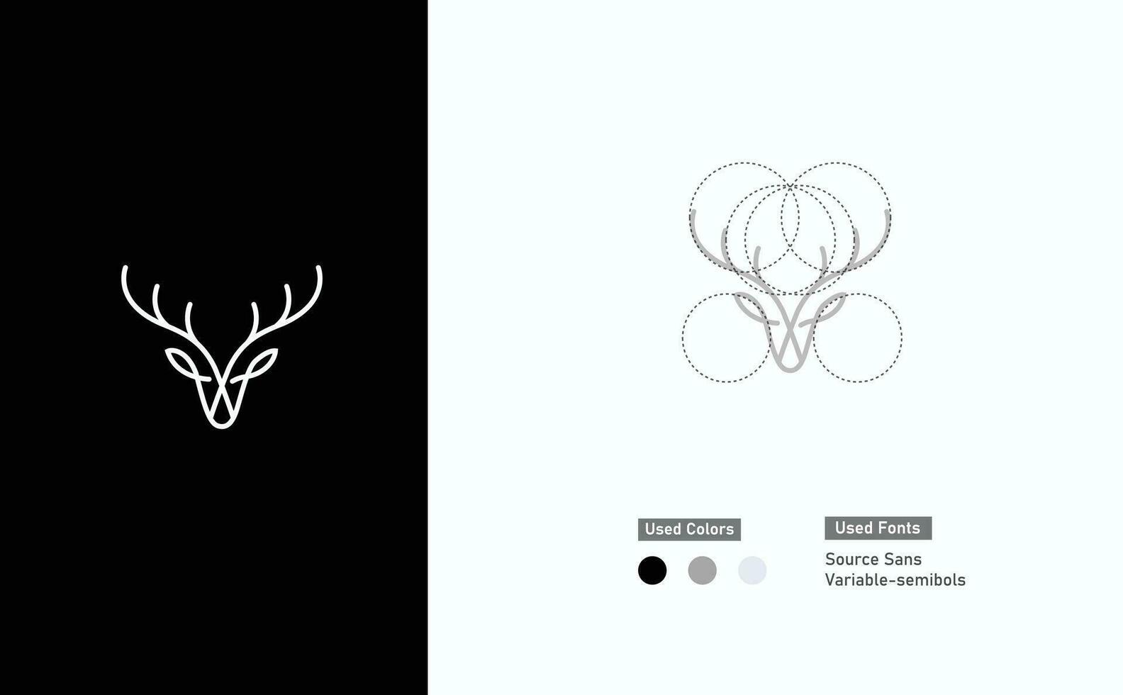 Deer logo design vector