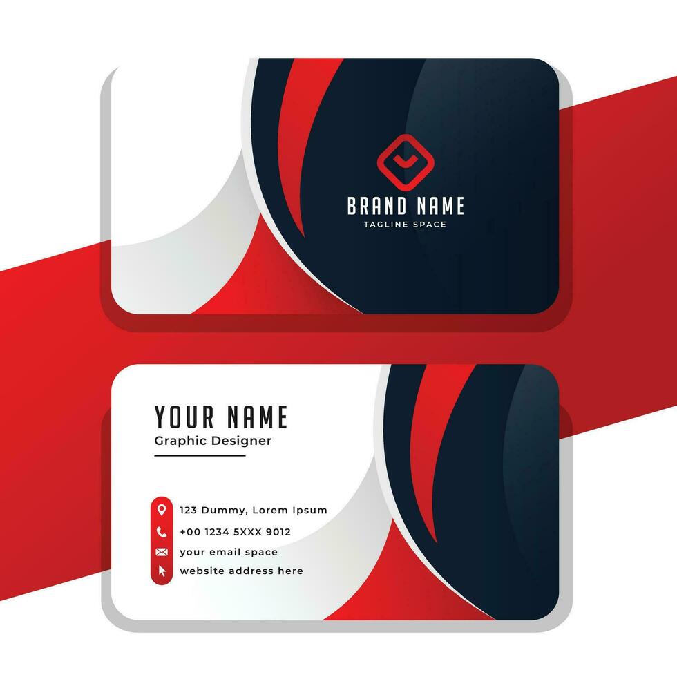 Minimal business card template vector