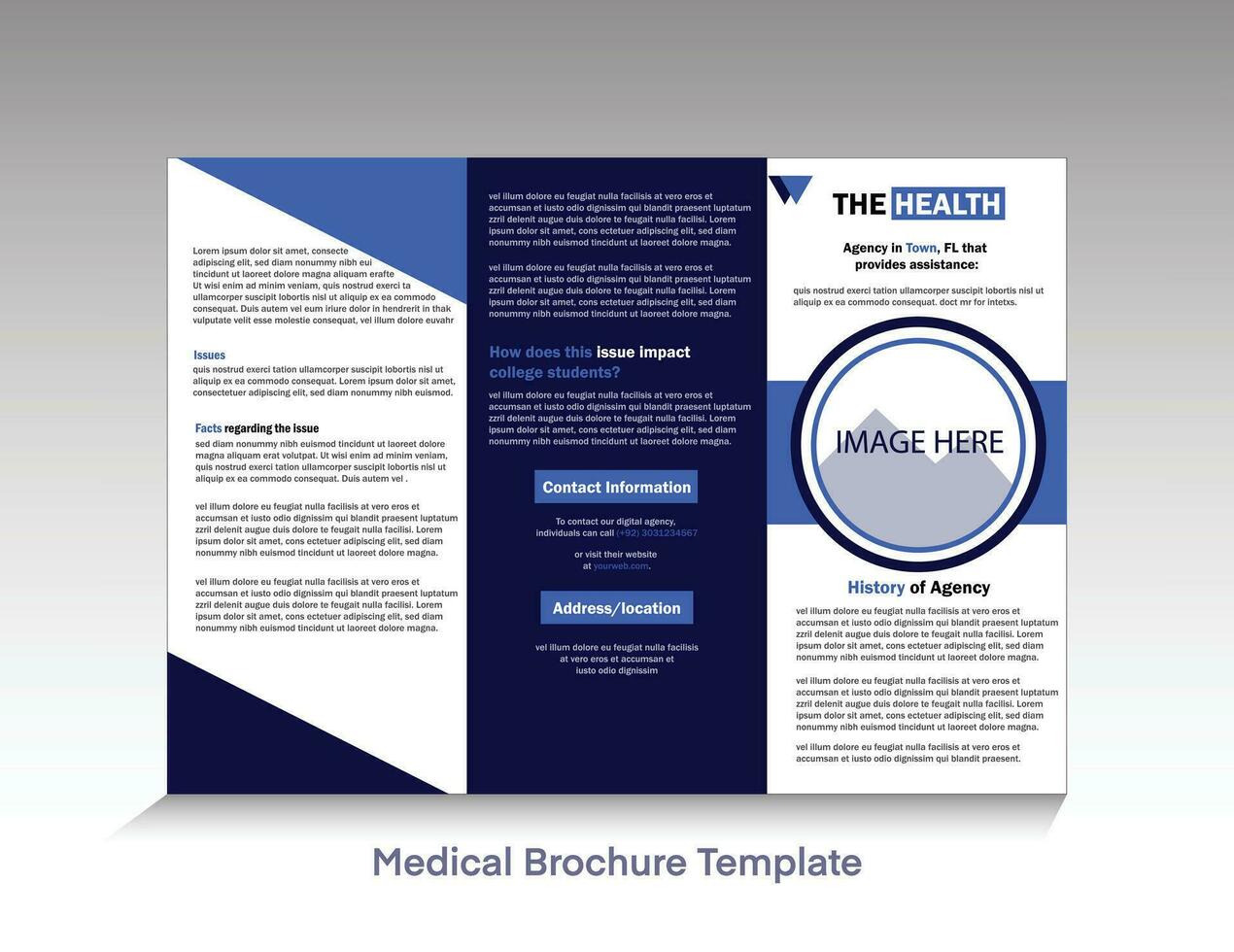 Trifold Medical Brochure vector