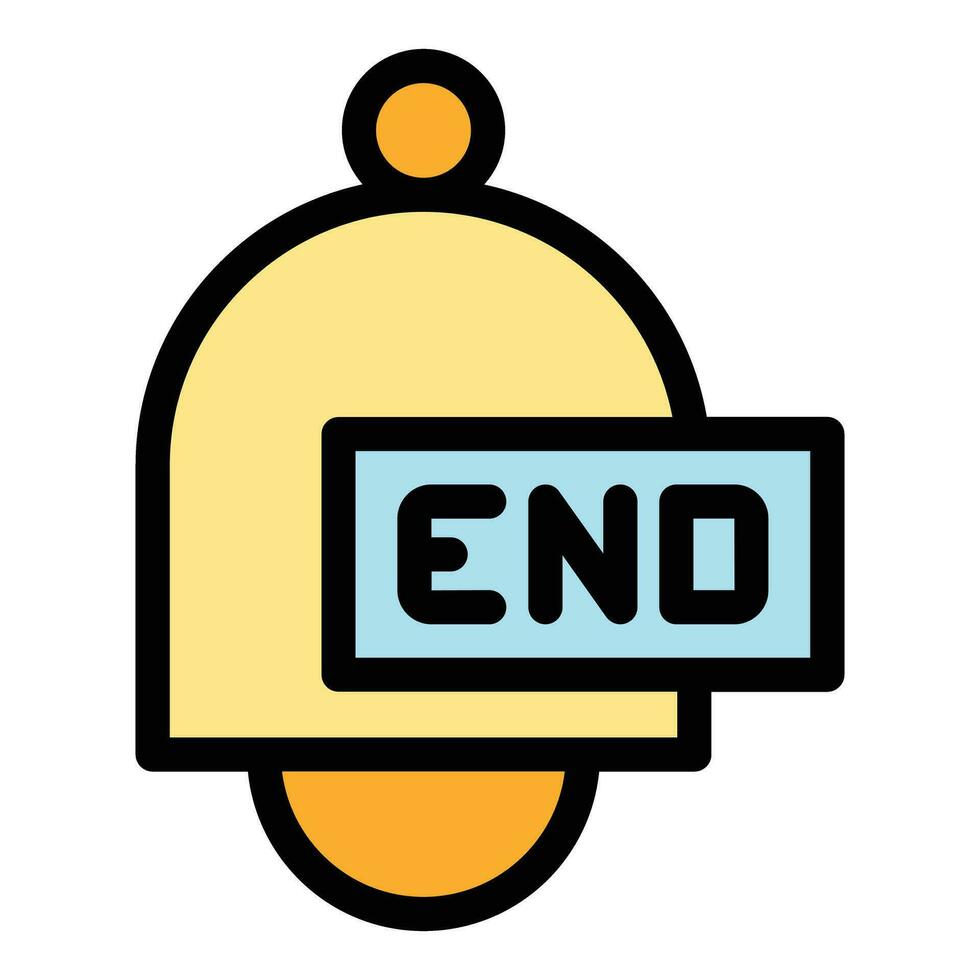 End alarm duration icon vector flat
