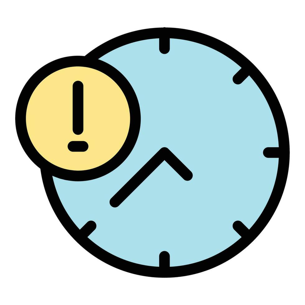 Duration clock icon vector flat