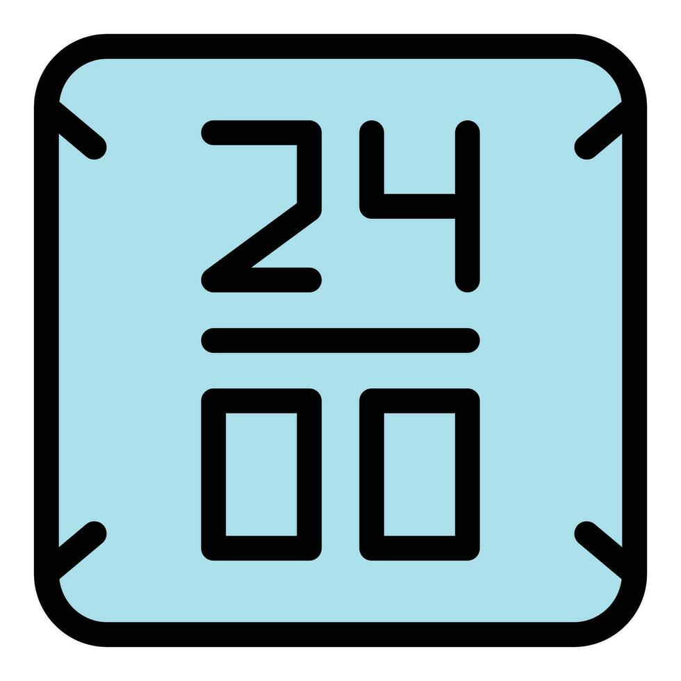 Digital timer icon vector flat