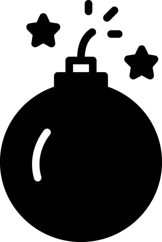 solid icon for bomb vector