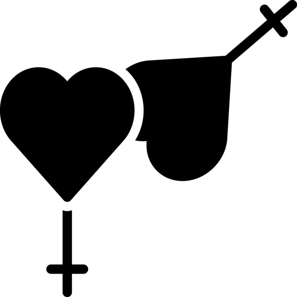 solid icon for love vector