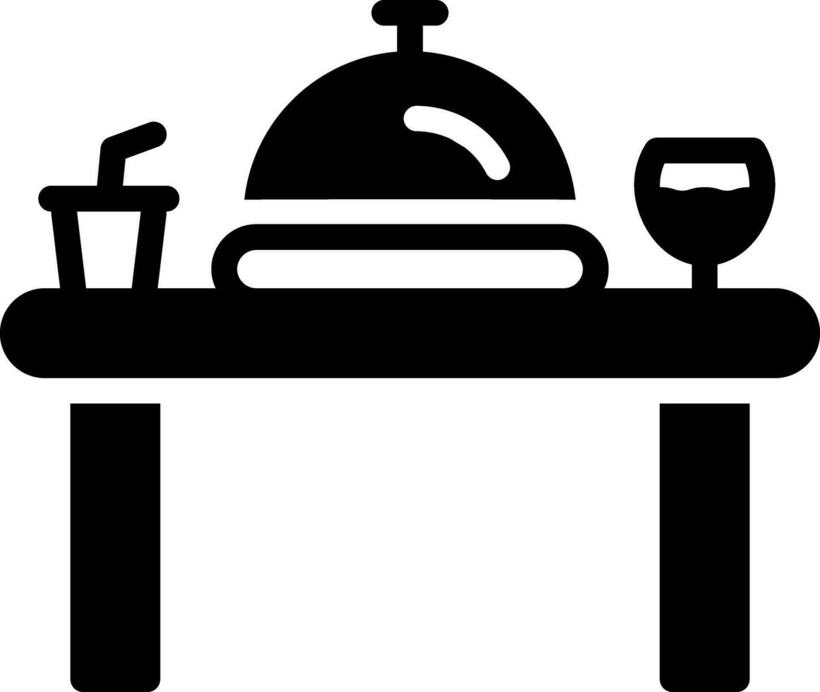 solid icon for dinner vector