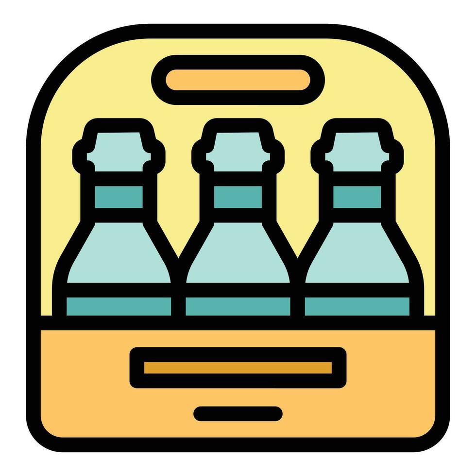 cerveza paquete icono vector plano