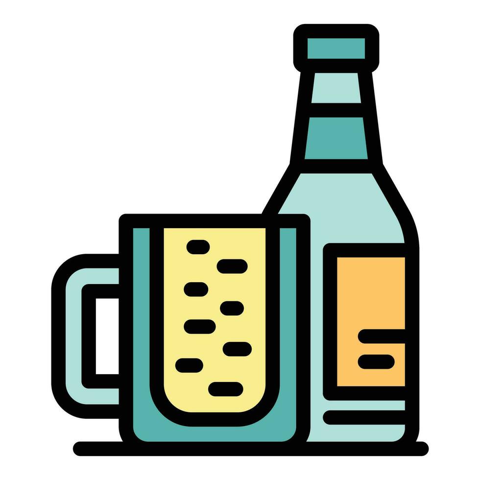 Home beer mug icon vector flat