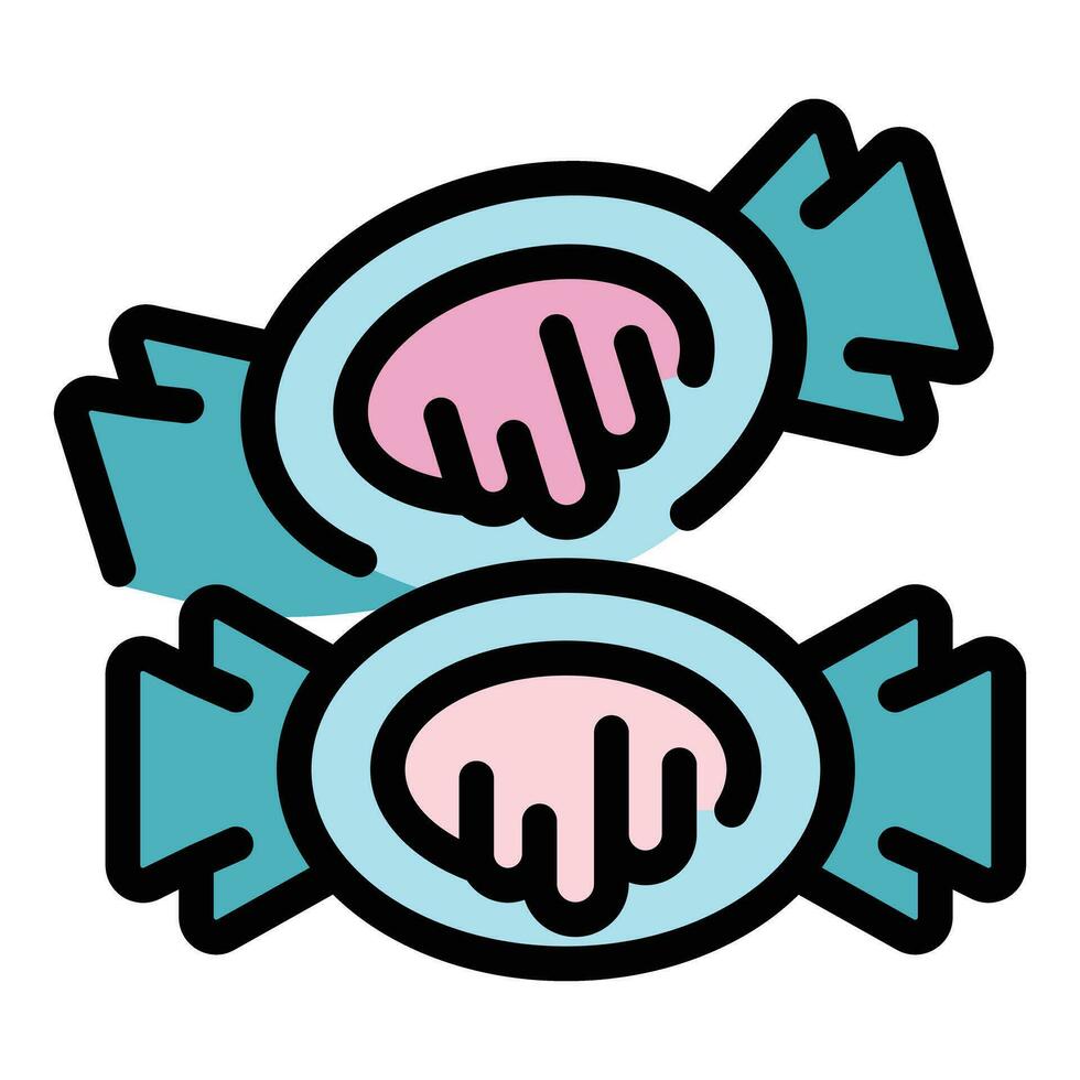 Jelly bonbon icon vector flat