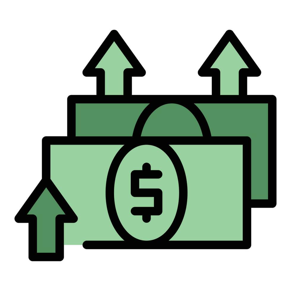 Send money icon vector flat