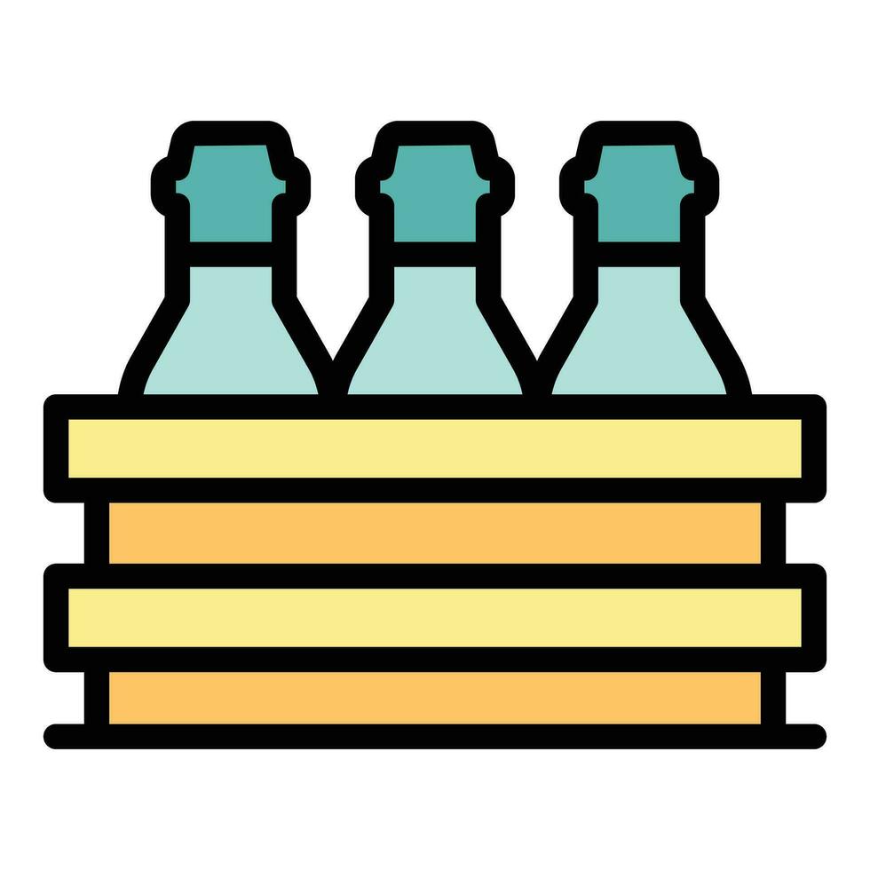 madera cerveza caja icono vector plano