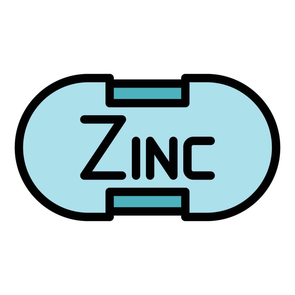 Zinc capsule icon vector flat