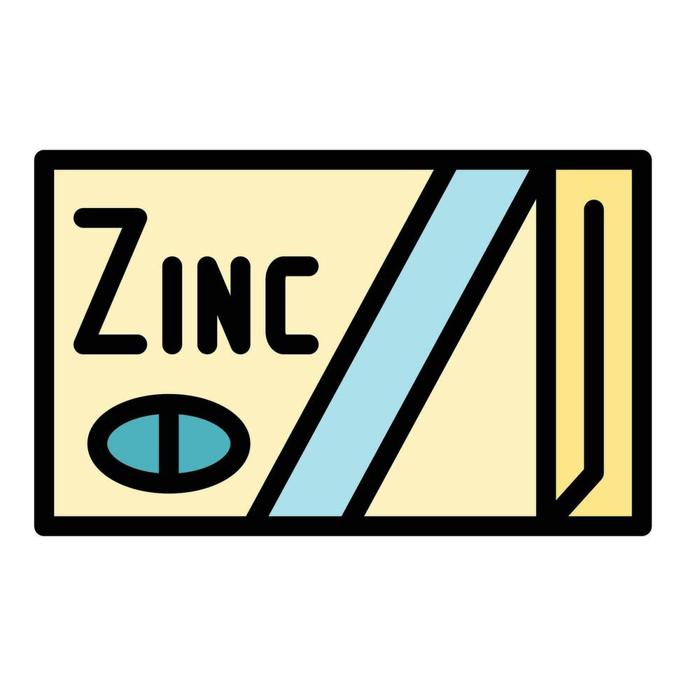 Zinc icon vector flat