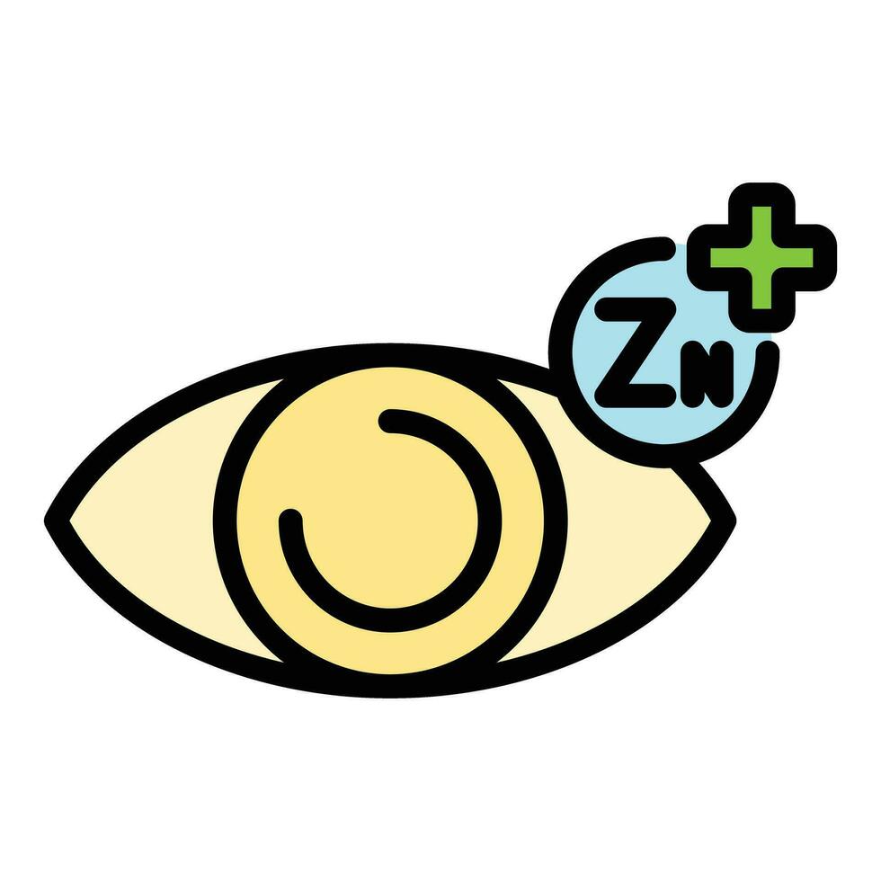 Zn eye vitamin icon vector flat