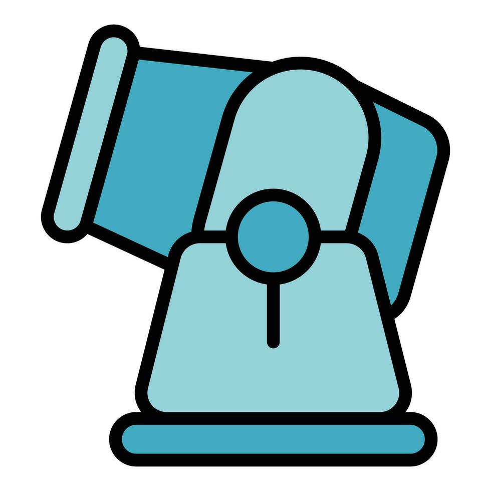 Mortar mixer icon vector flat