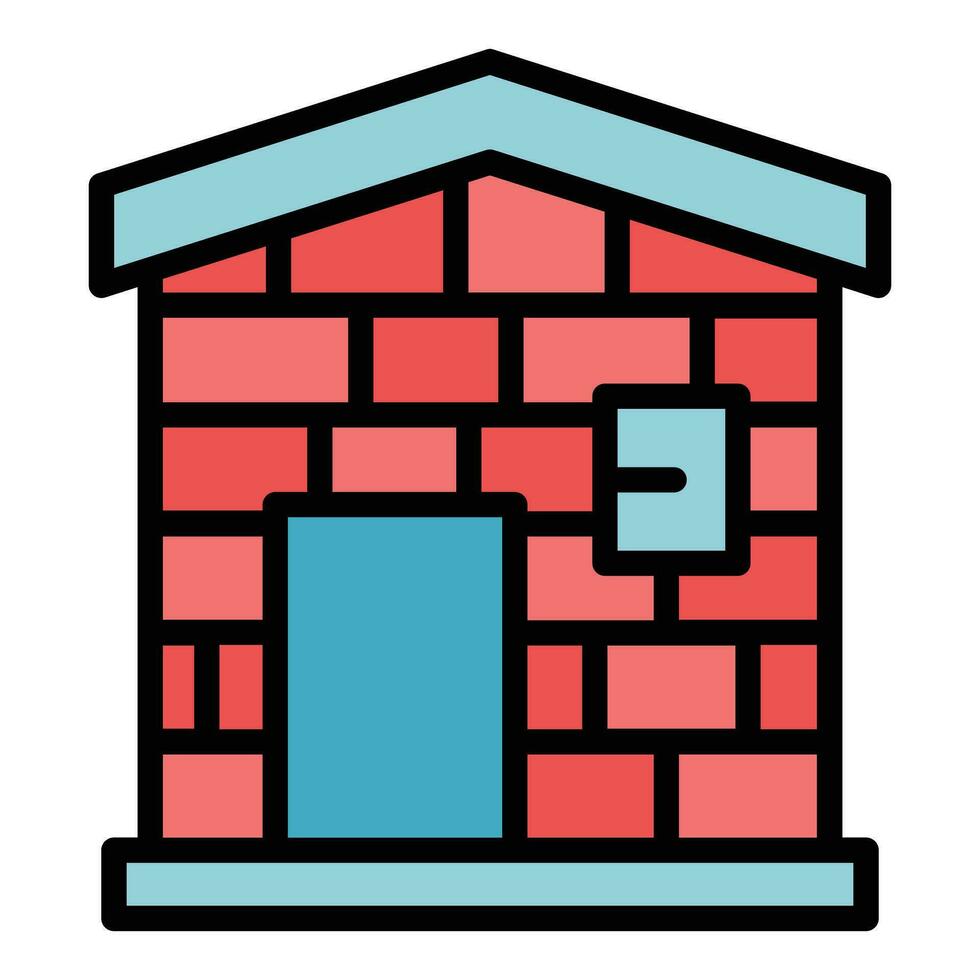 casa ladrillo mortero icono vector plano