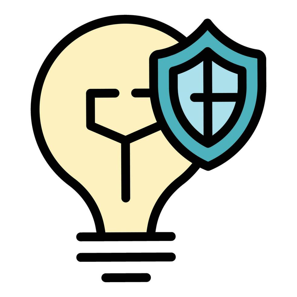 People secured business idea icon vector flat
