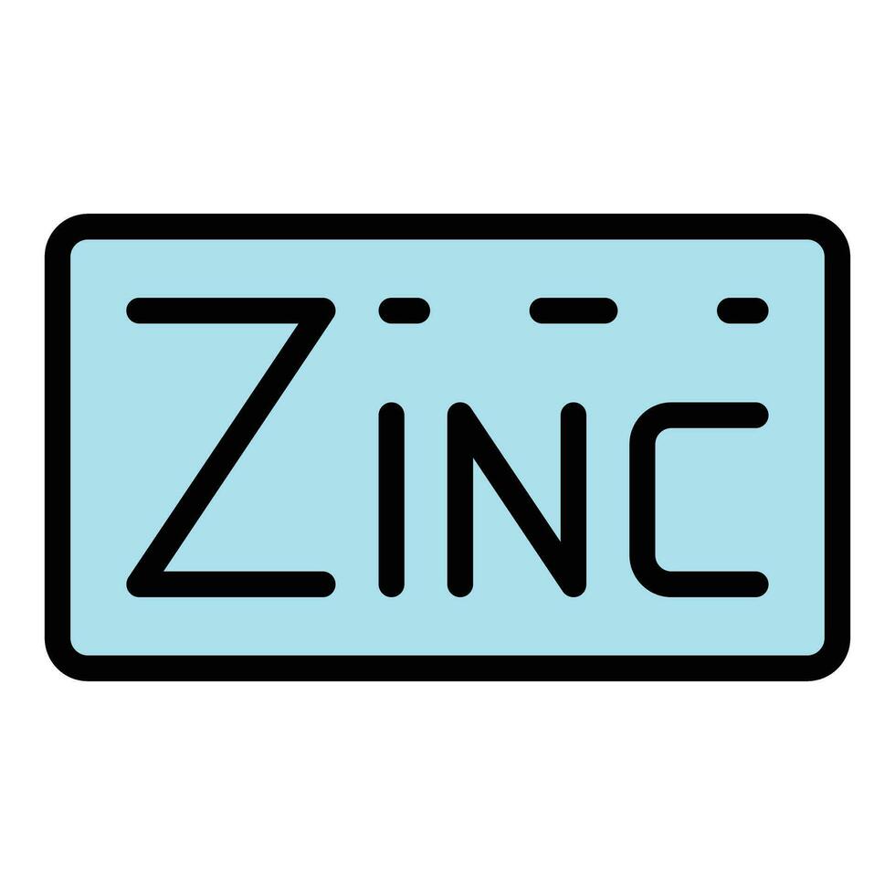 Zinc banner icon vector flat