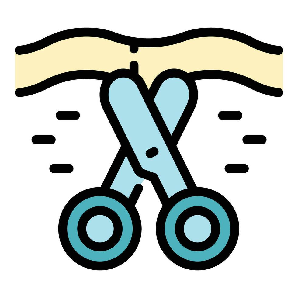 Cut business idea icon vector flat