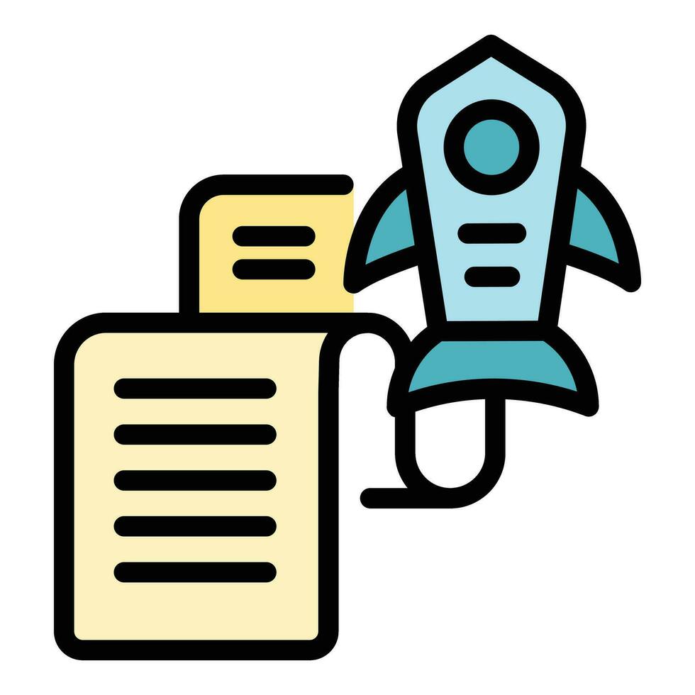 Startup idea icon vector flat