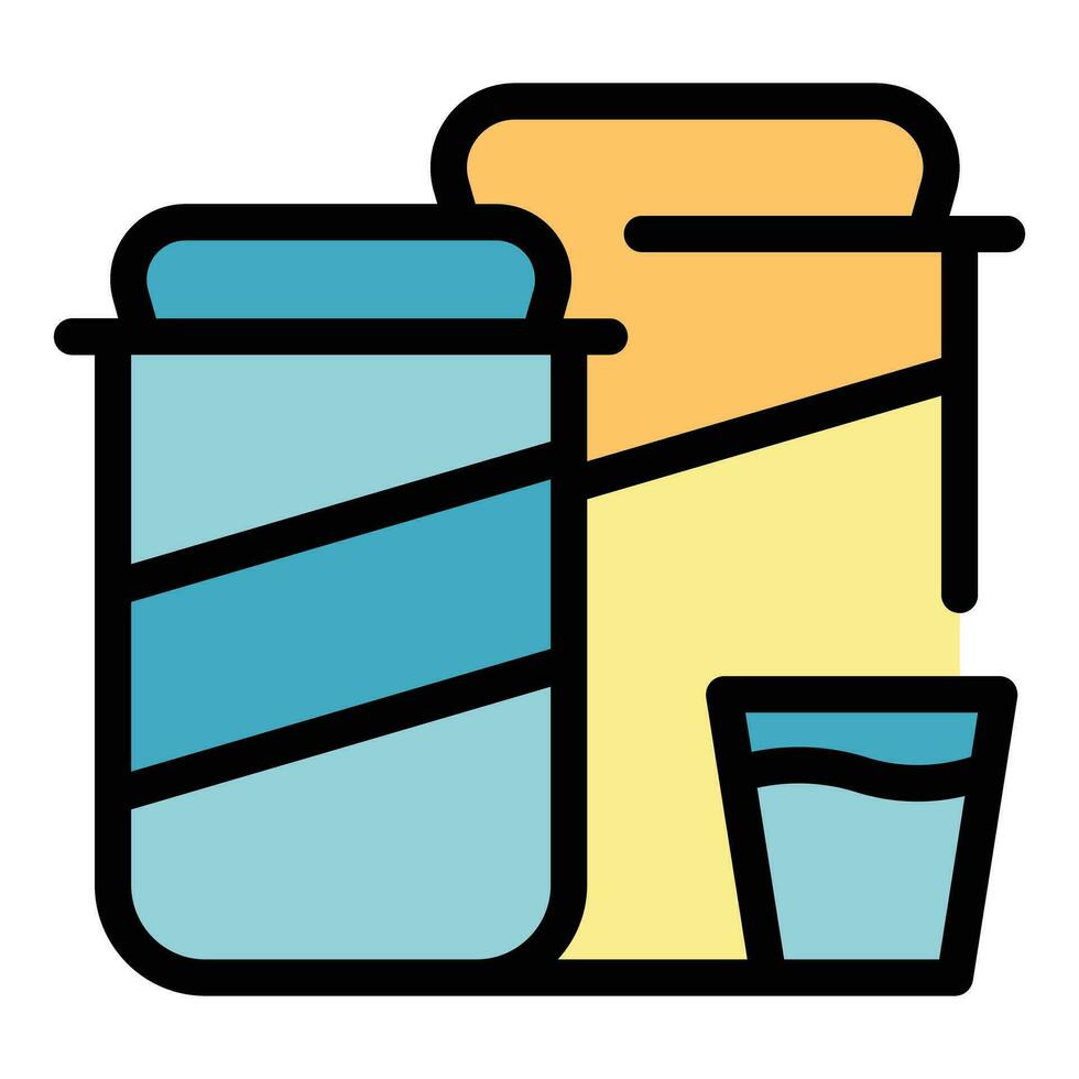 Pack food substitutes icon vector flat