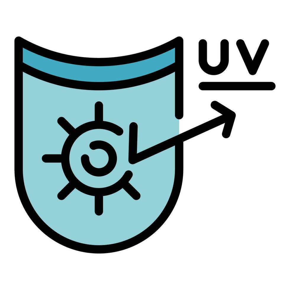 Uv collagen icon vector flat