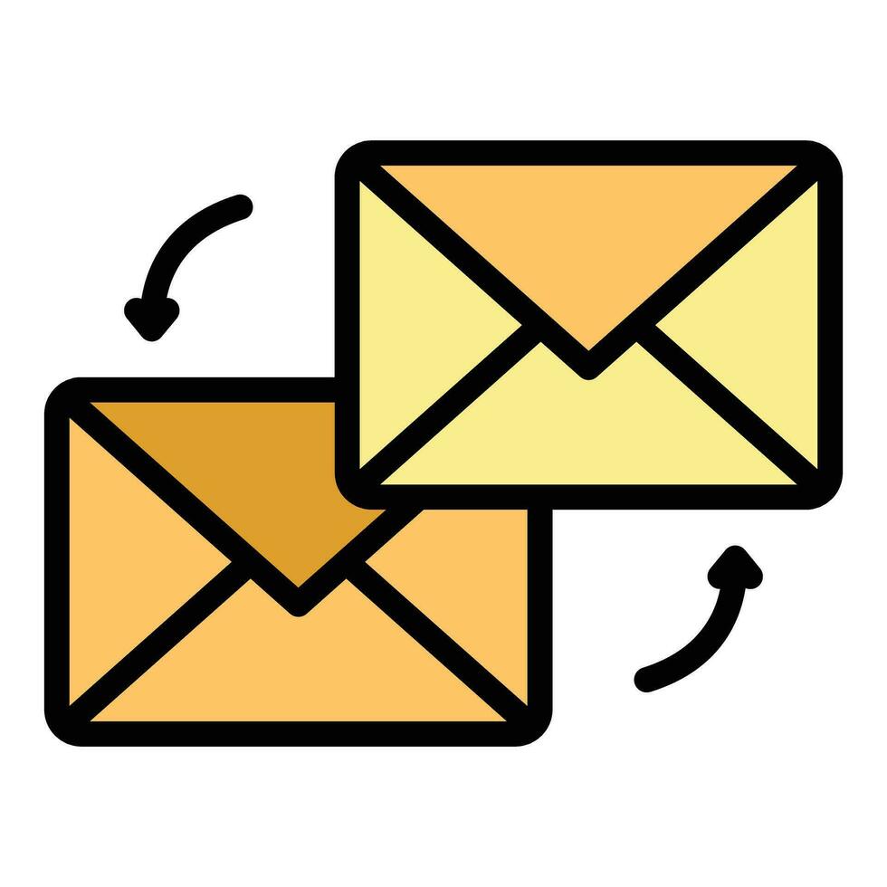 Send mail icon vector flat