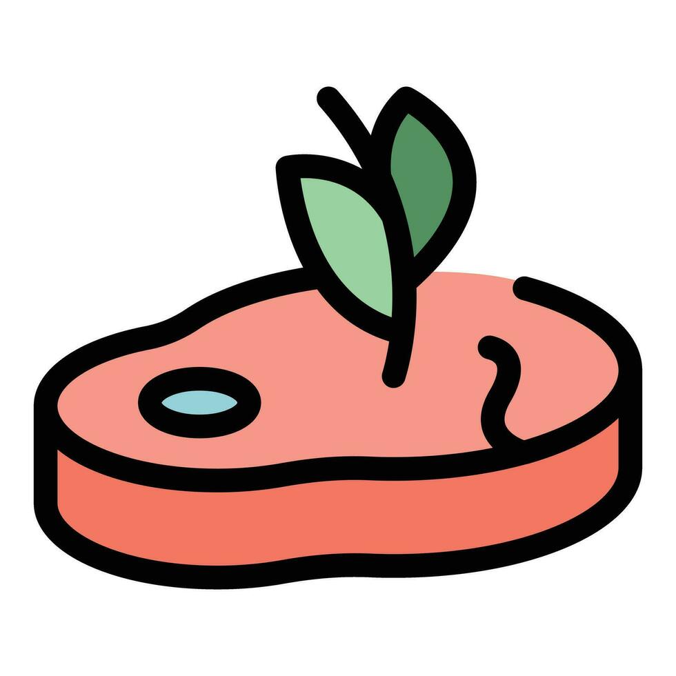 Meat food icon vector flat