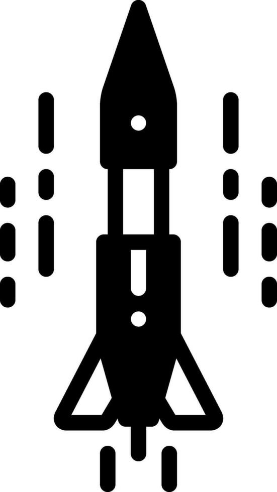 solid icon for missile vector