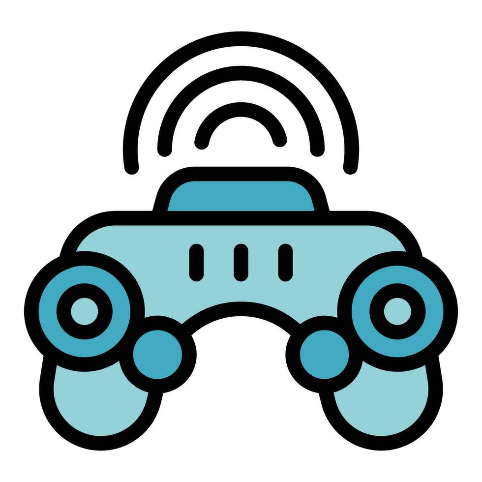 Wireless joystick icon vector flat