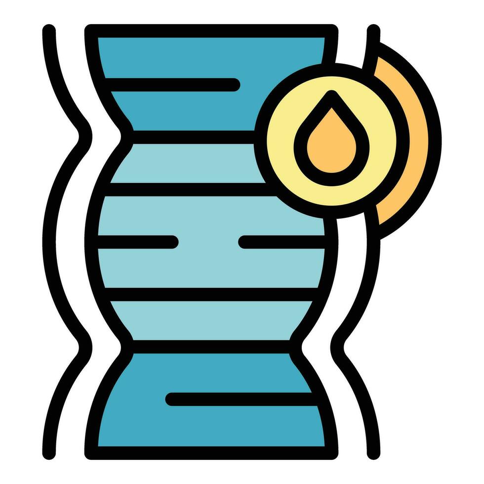 Dna collagen icon vector flat