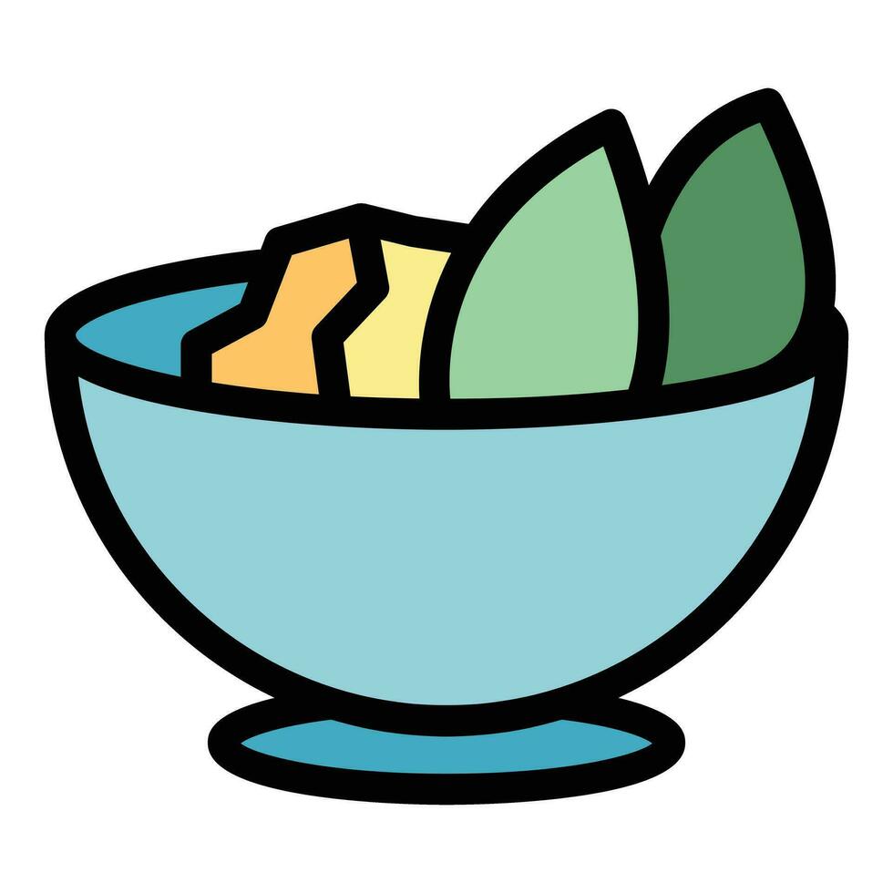 semilla ensalada icono vector plano