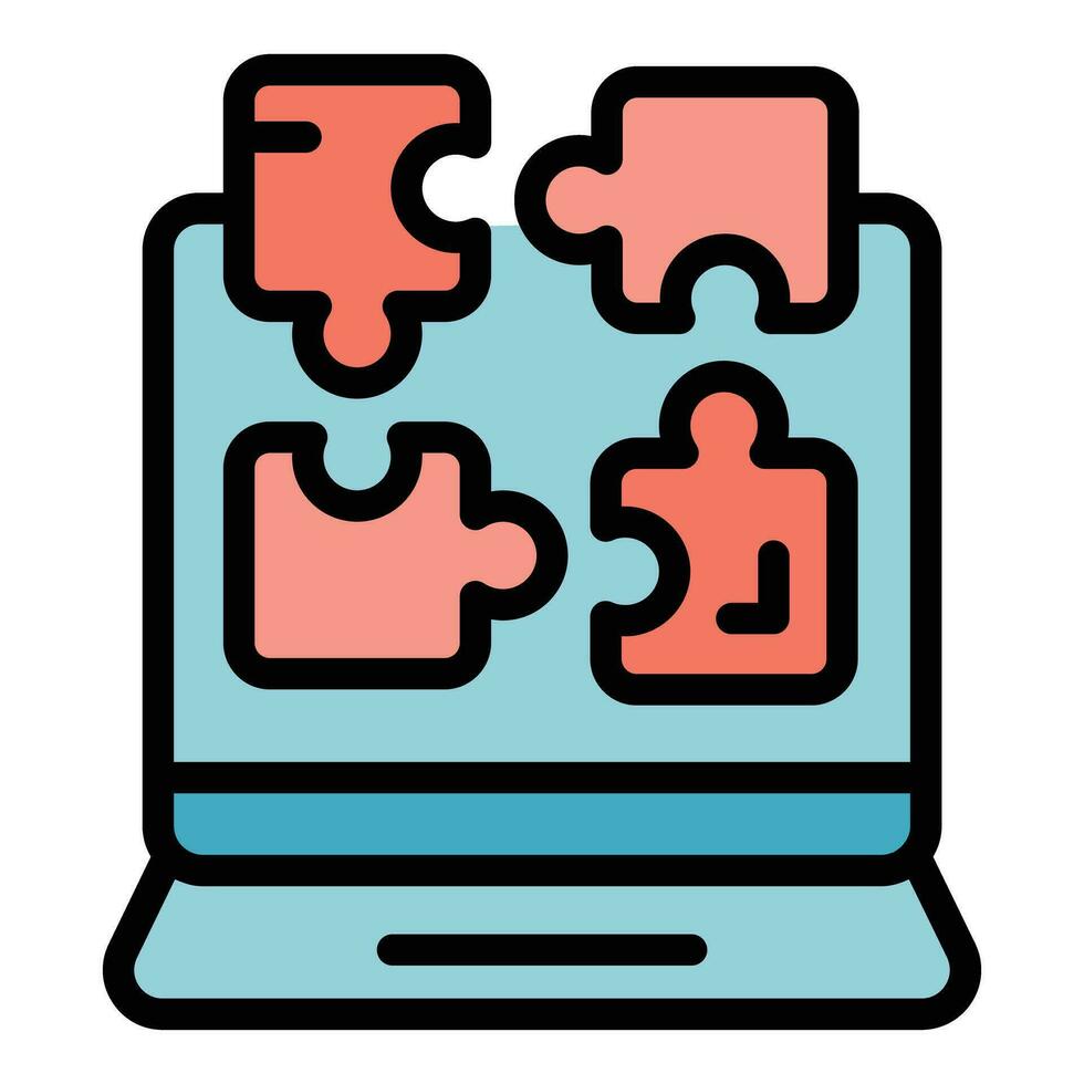 Puzzle gameplay icon vector flat