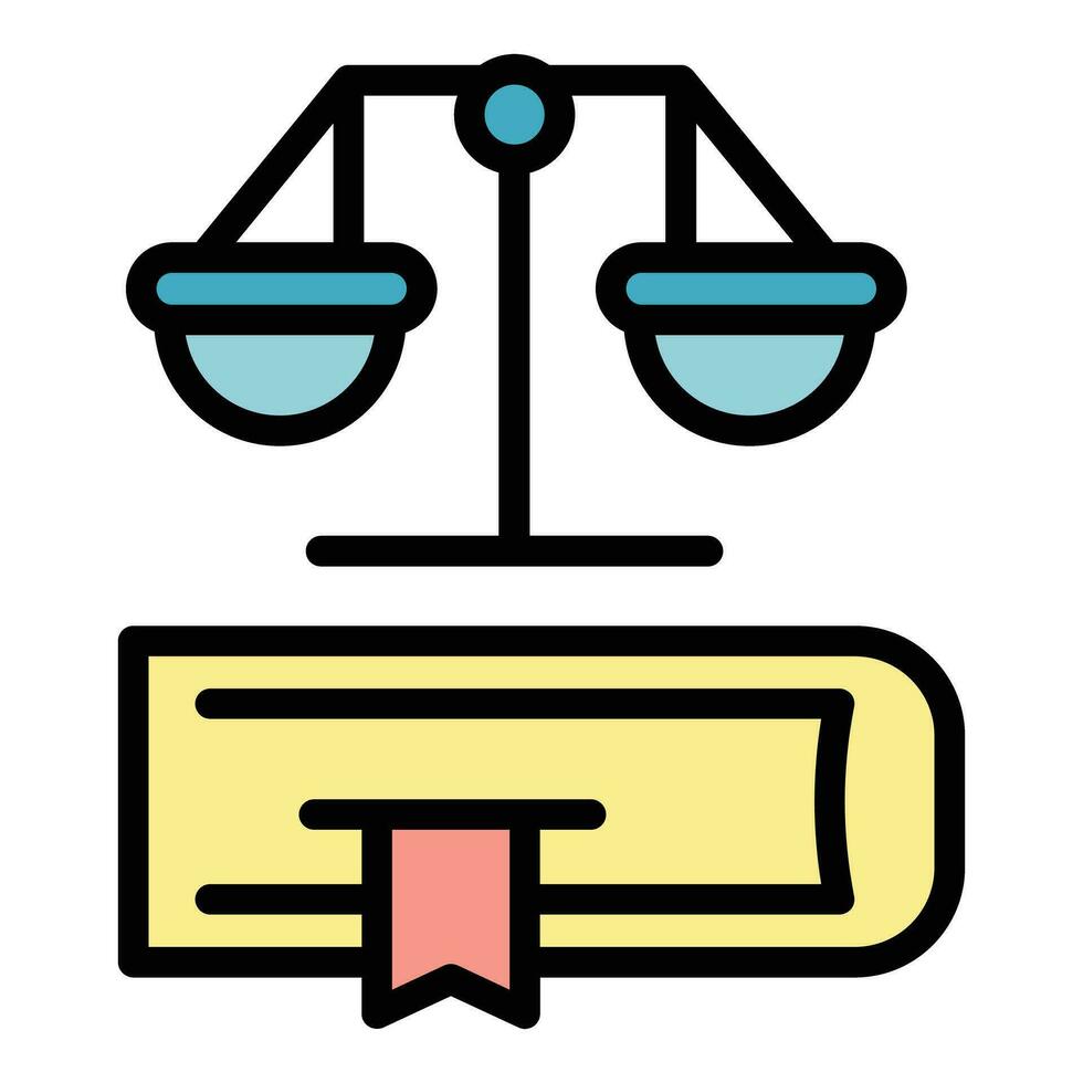 Judge book icon vector flat