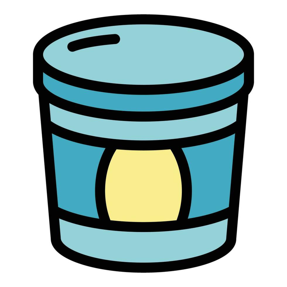 azúcar vaso icono vector plano