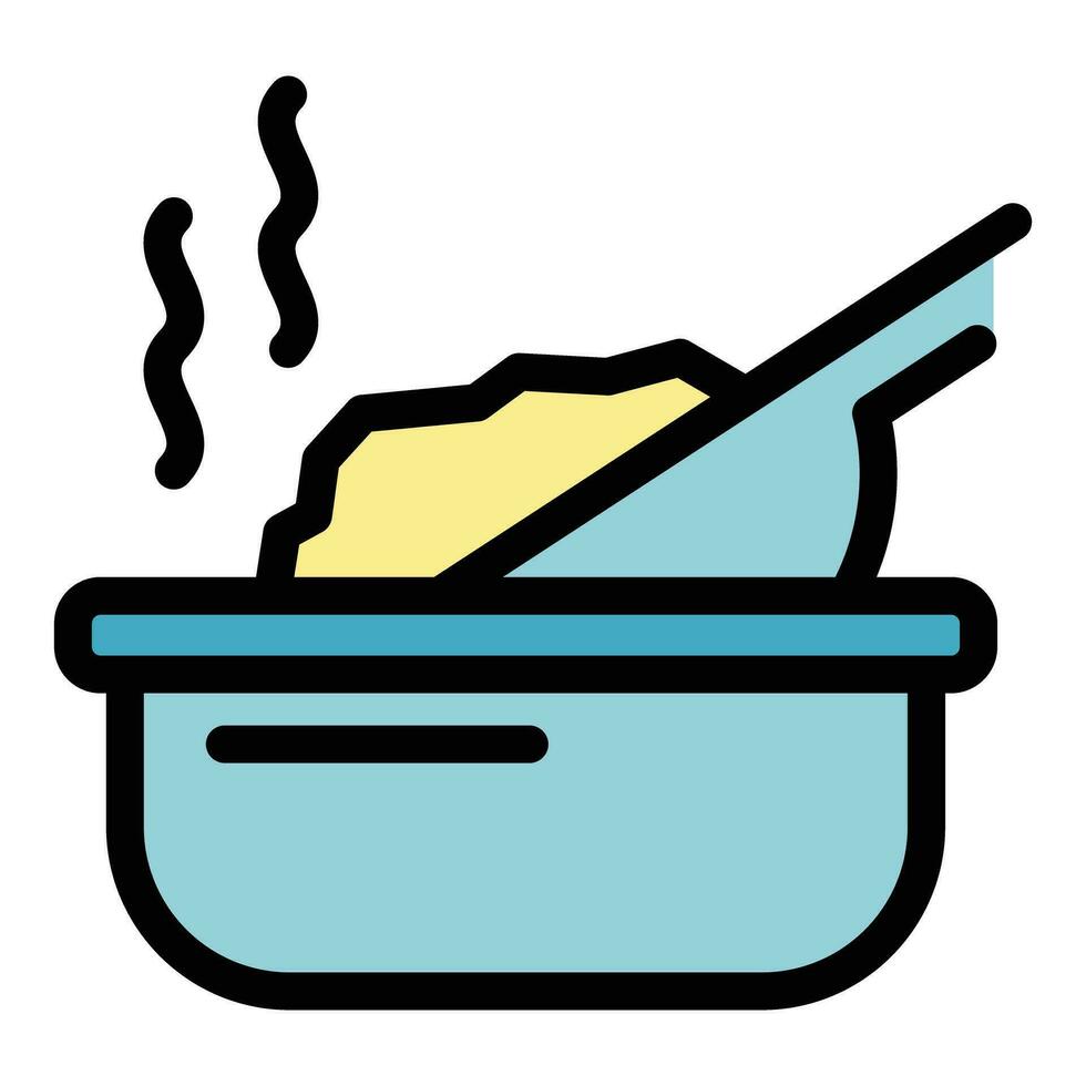 Hot food icon vector flat