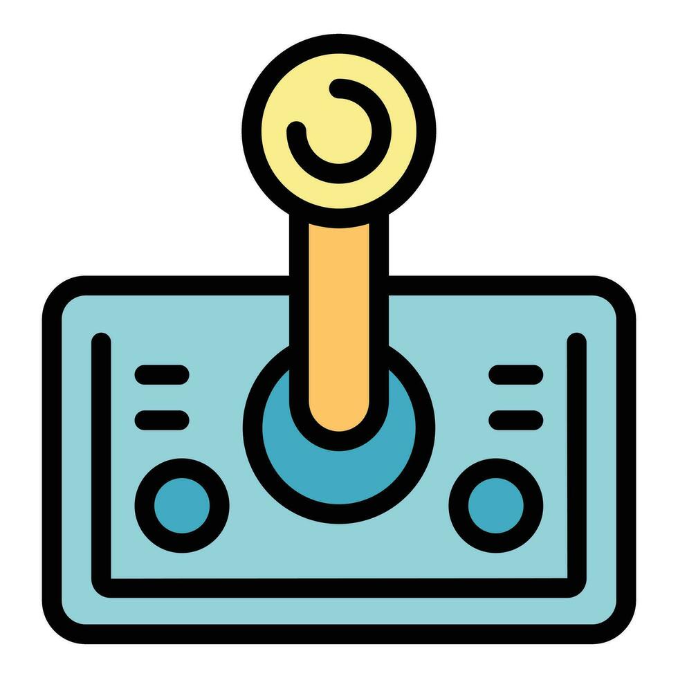 Retro joystick icon vector flat