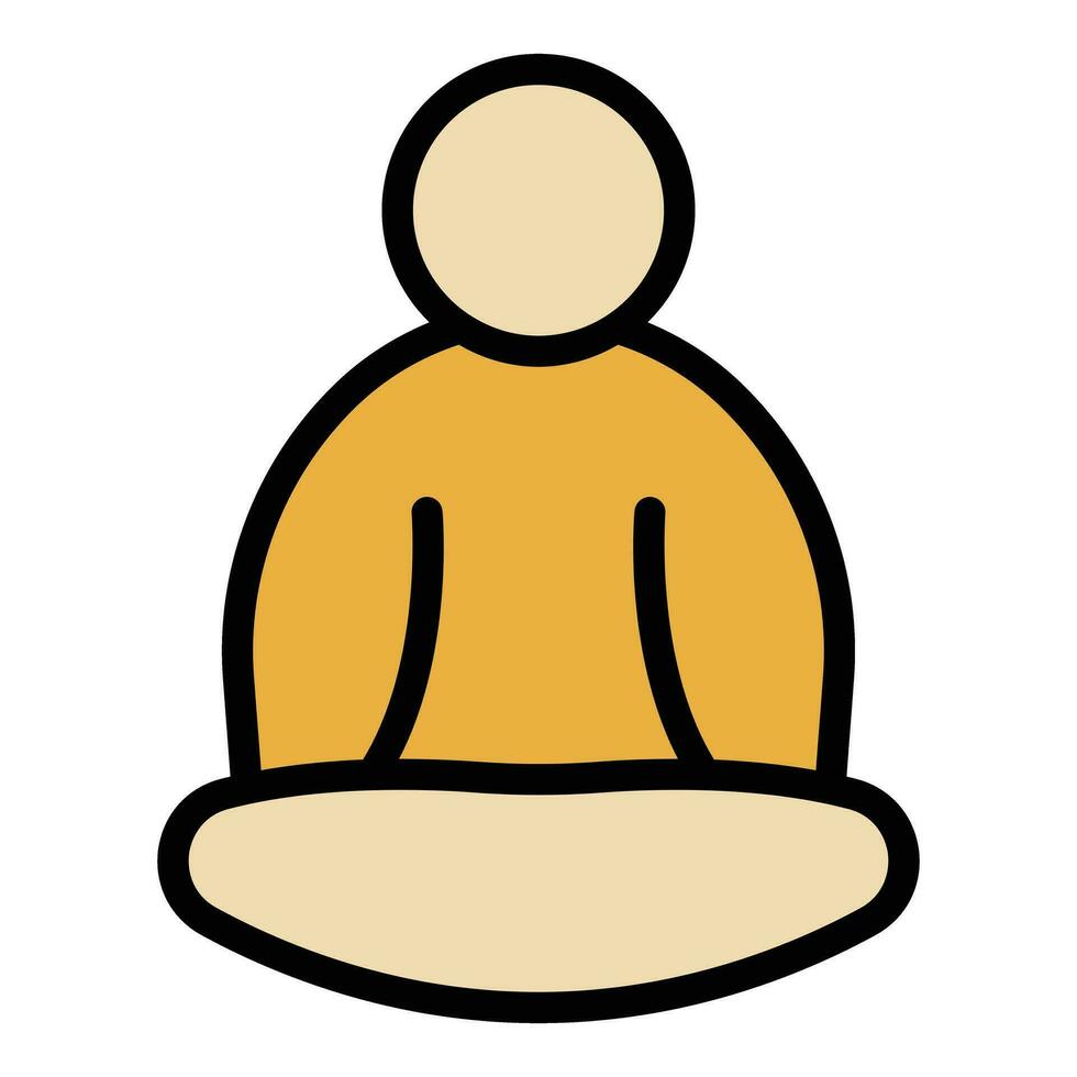 loto actitud meditación icono vector plano