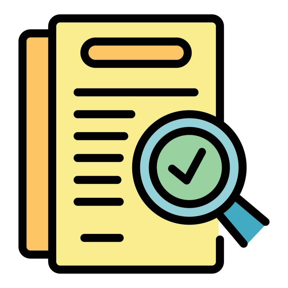 Search document icon vector flat