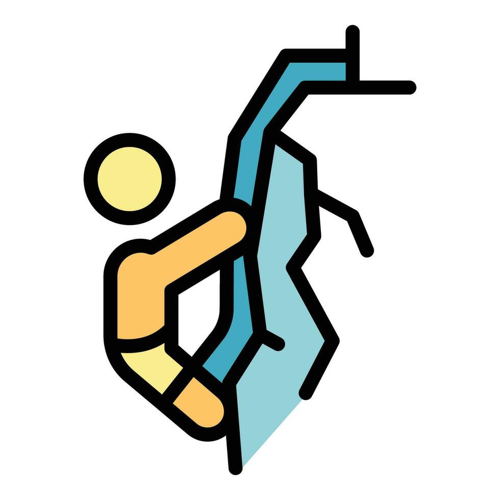 Eco hiking icon vector flat