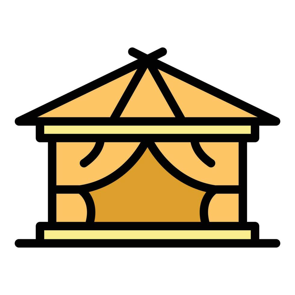 Camping tent icon vector flat